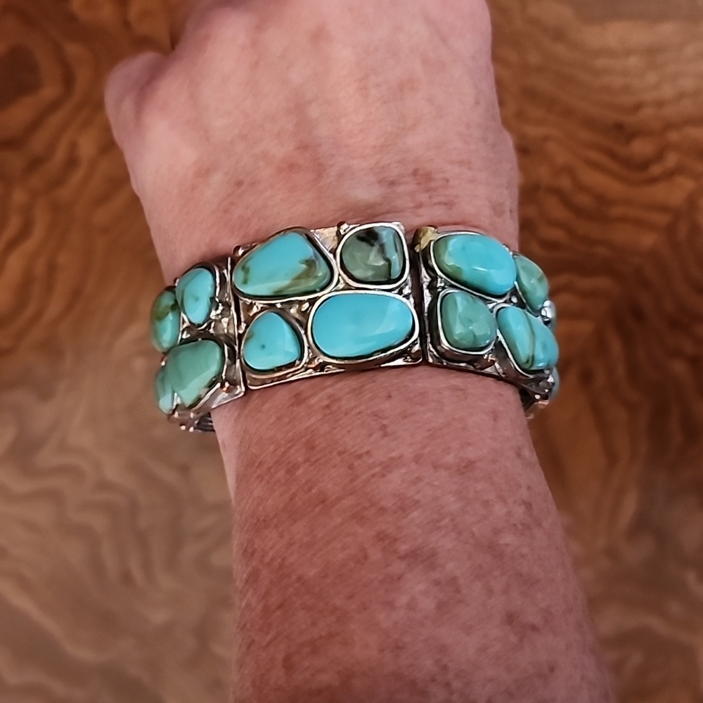 Feau Turquoise Streach Bracelet STATEMENT PIECE